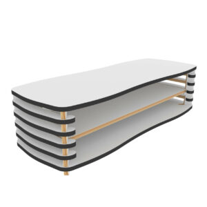 Wavy TV Rack - Back side