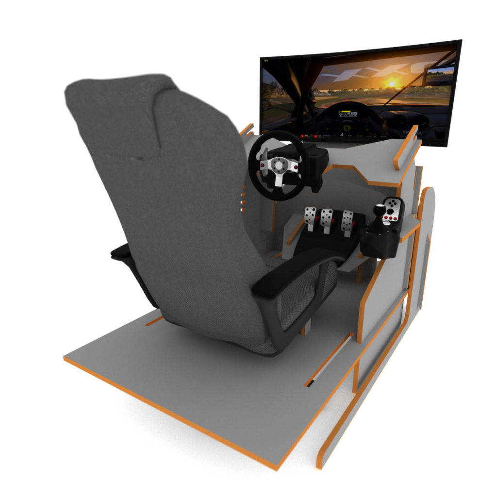 Sim Racing Cockpit 3D model