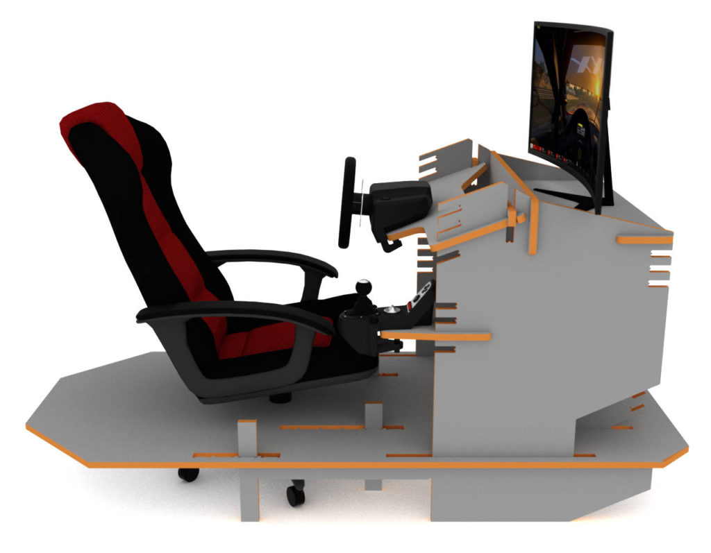 Sim Racing Cockpit 3D model