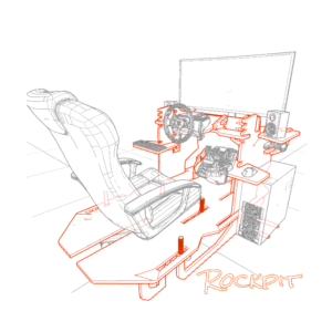 Rockpit Sim Racing Rig Wireframe