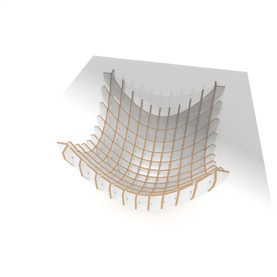 A modern looking grid coffee table leg, to combine with a glass on top.