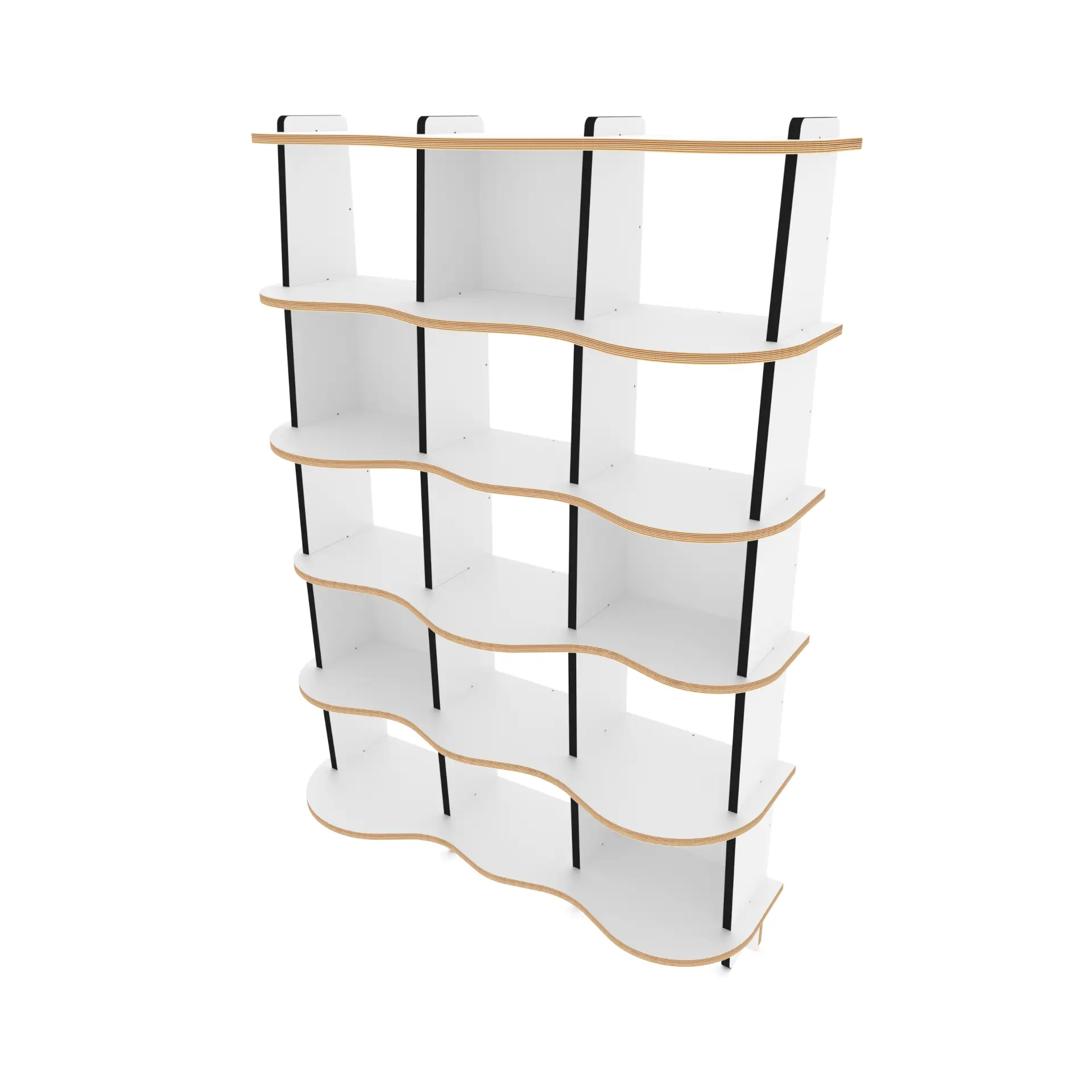 Wavy Standing Bookshelf M1 CNC plan generator.