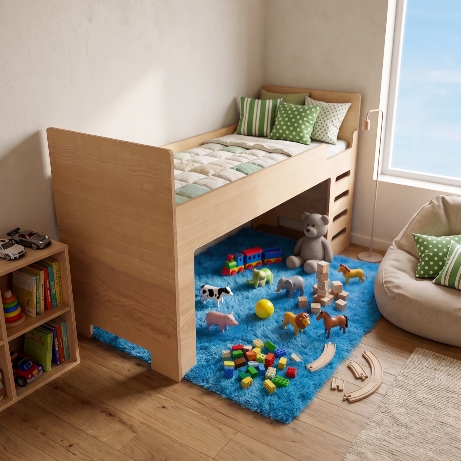 Loft Bed M1 - IKEA / EU Extending Children's Bed (800x2000 mm) - Material: 18 mm