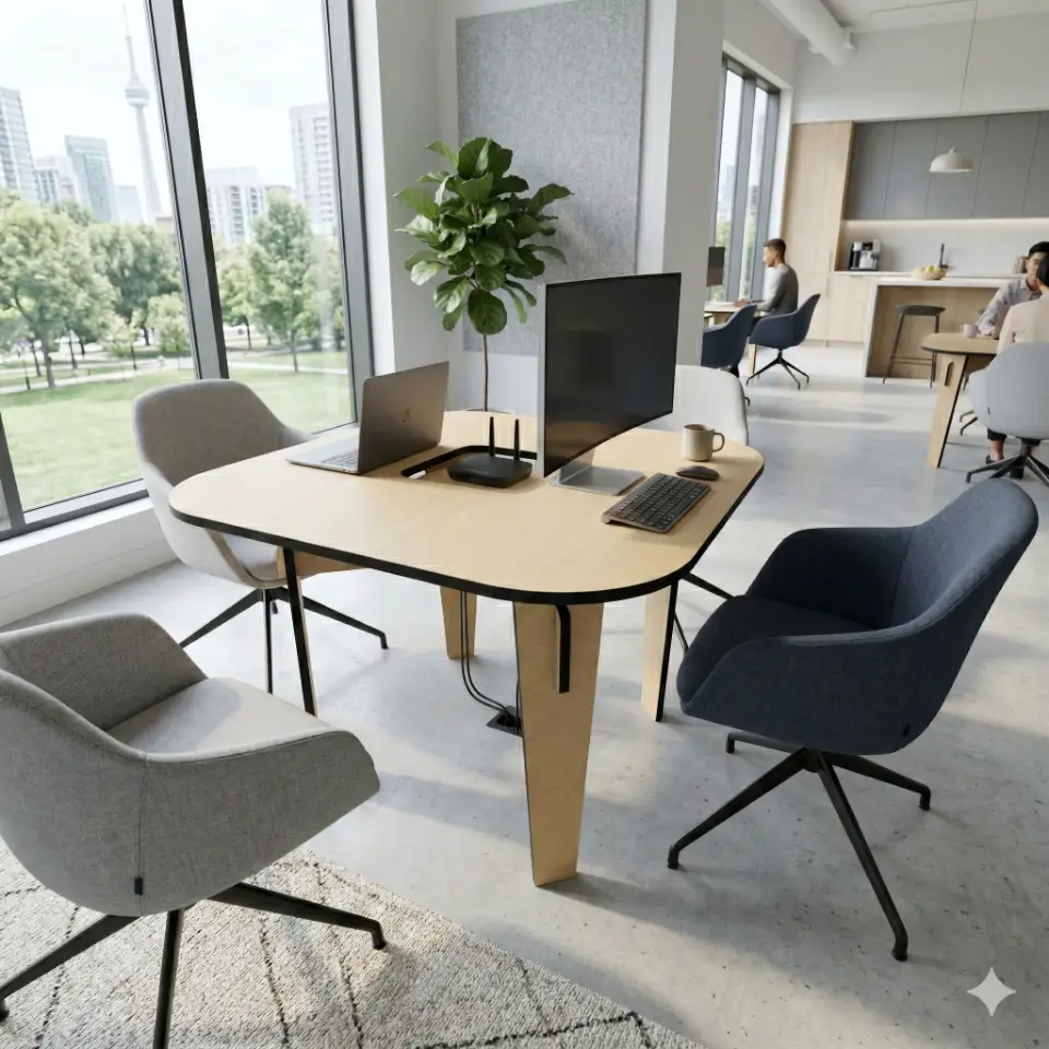 CoWork Table - Large Conference - Material: 18 mm view