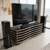 Wavy Rack - Low Profile (30 cm) TV Rack and Stand - Material: 3/4 in view