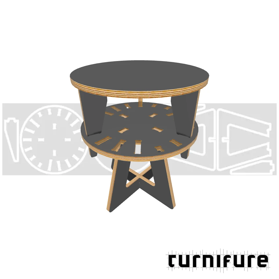Shift - Adjustable Stool - Diameter 30 cm - Material: 12 mm