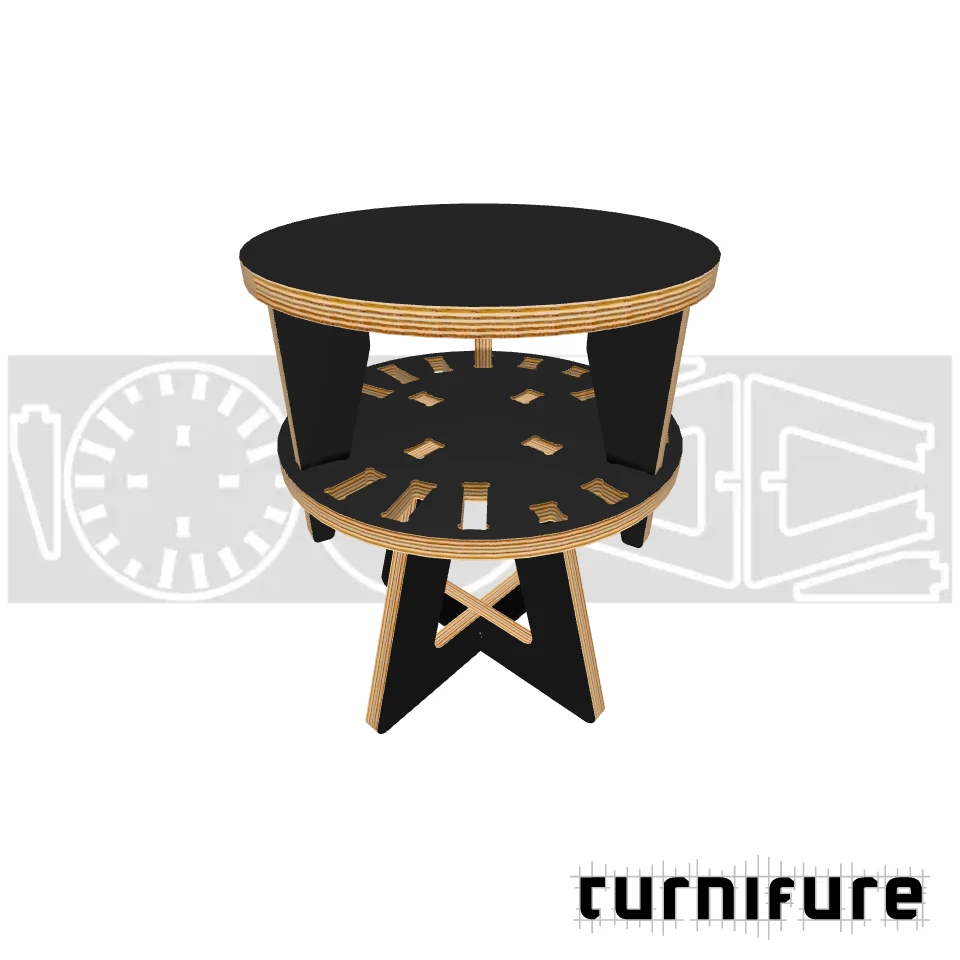 Shift - Adjustable Stool - Diameter 30 cm - Material: 15 mm