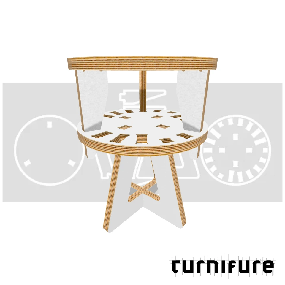 Shift - Adjustable Stool - Diameter 30 cm - Material: 3/4 in