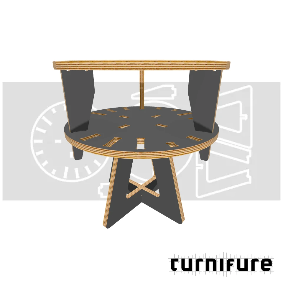 Shift - Adjustable Stool - Diameter 35 cm - Material: 1/2 in