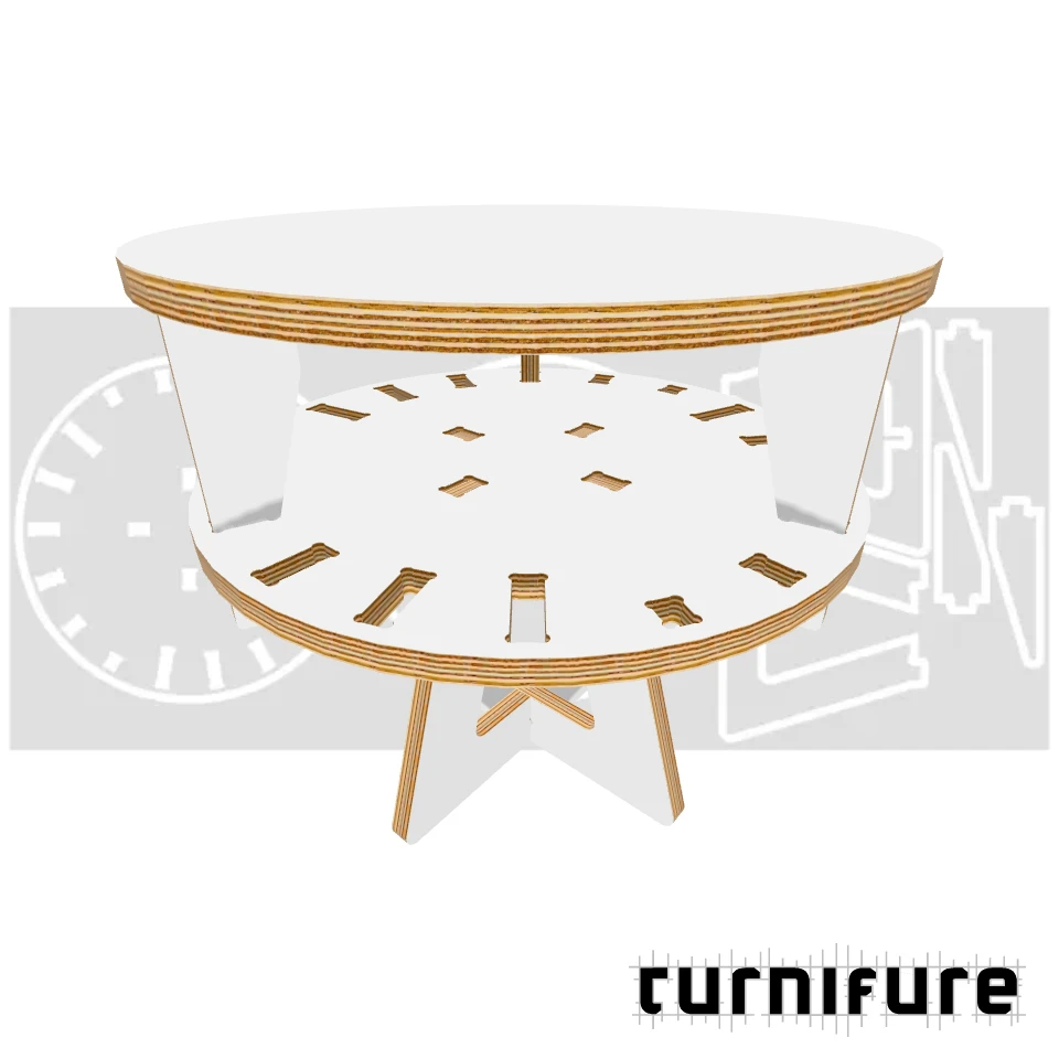 Shift - Adjustable Stool - Diameter 40 cm - Material: 15 mm