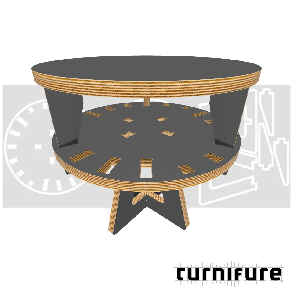 Shift - Adjustable Stool - Diameter 40 cm - Material: 18 mm