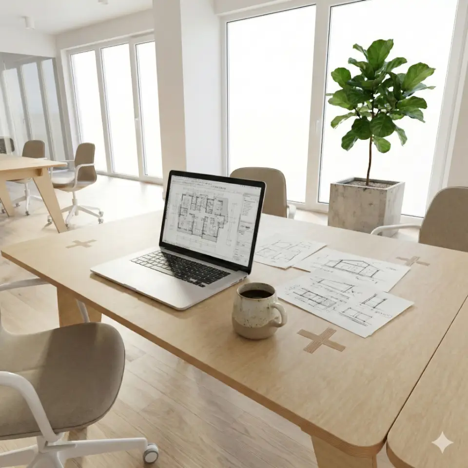 flexTable - Large Desk - Material: 18 mm view