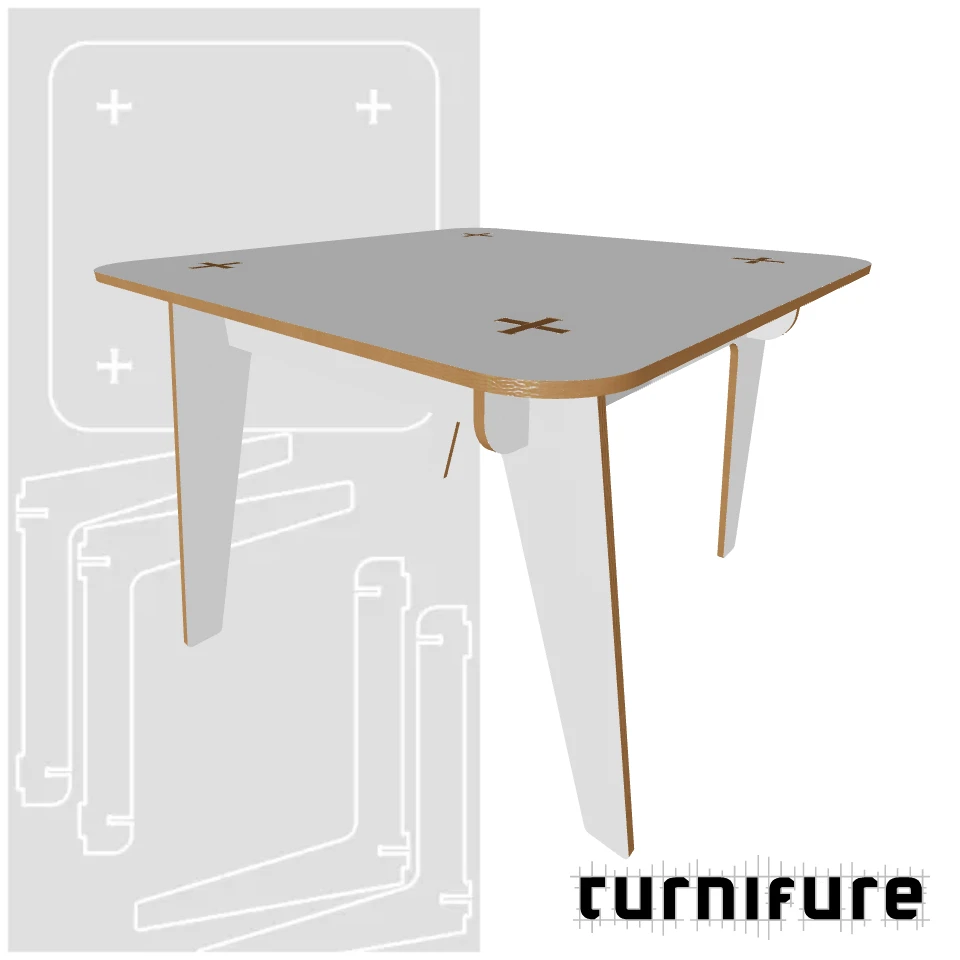 flexTable - Square Dining - Material: 15 mm