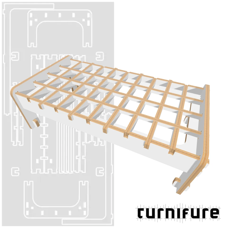 Bed1 - EU Standard Cot - Material: 25 mm