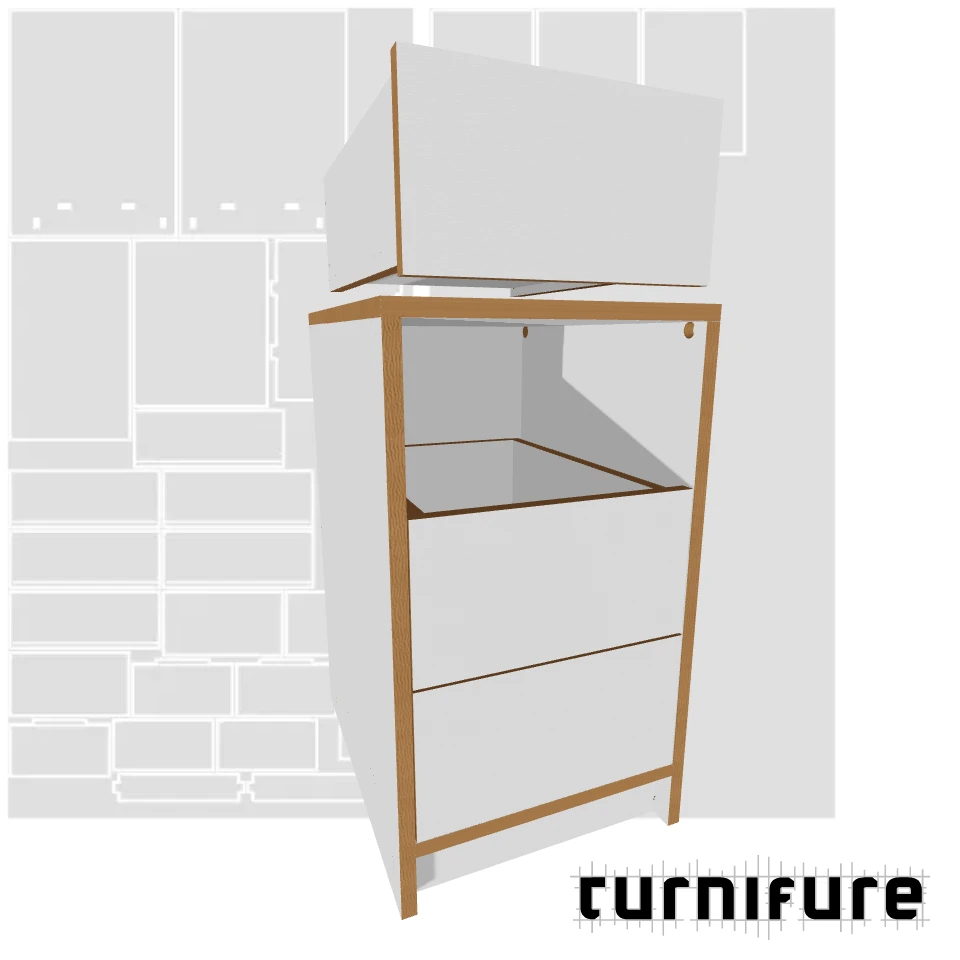 Drawer Cabinet - Office Pedestal - Material: 3/4 in