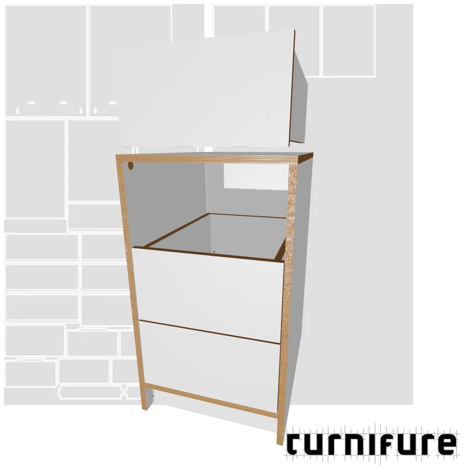 Drawer Cabinet - Office Pedestal - Material: 5/8 in