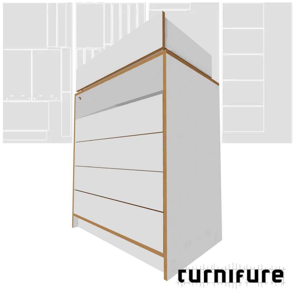 Drawer Cabinet - Workshop Chest - Material: 5/8 in