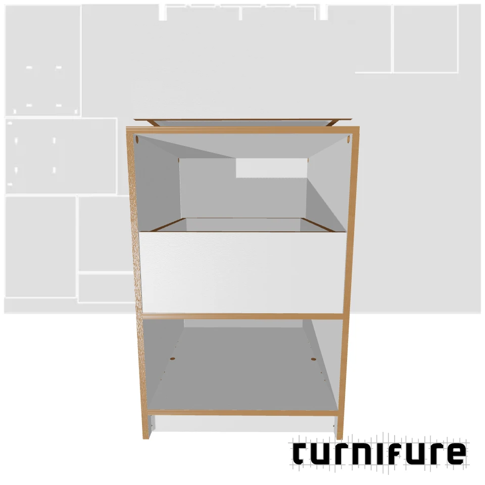 Drawer Cabinet with Bottom Shelf - Tool Stand - Material: 18 mm