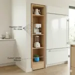 Adjustable Shelves Column - Fridge Side Storage - Material: 18mm view