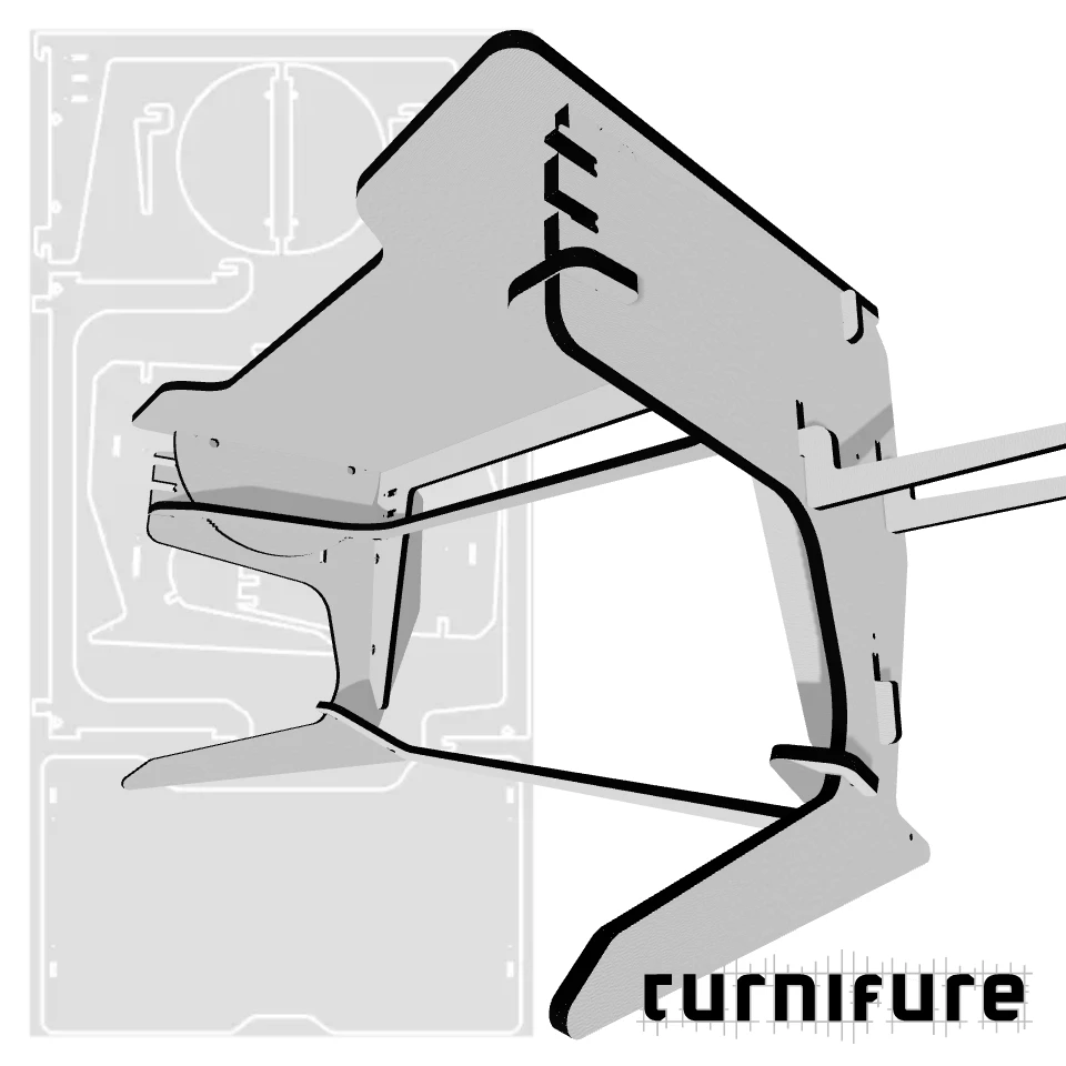 playDesk3 - XL - Material: 5/8 in