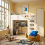 Loft Bed M1 - AU Standard Cot Mattress (690x1300 mm) - Material: 15 mm view