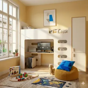Loft Bed M1 - AU Standard Cot Mattress (690x1300 mm) - Material: 15 mm view