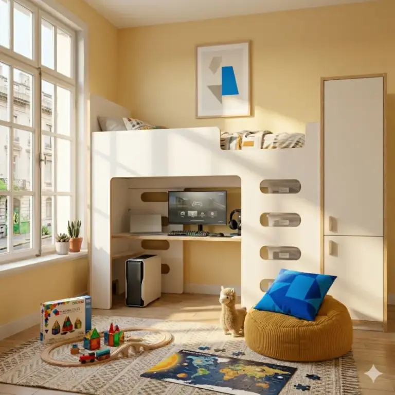 Loft Bed M1 - AU Standard Cot Mattress (690x1300 mm) - Material: 15 mm view