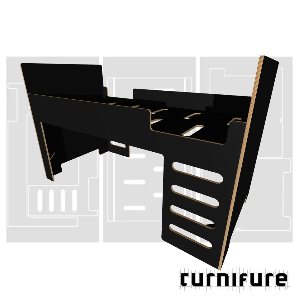 Loft Bed M1 - AU Standard Single (920x1880 mm) - Material: 15 mm