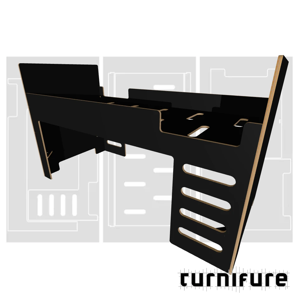 Loft Bed M1 - EU Single Mattress Long (900x2000 mm) - Material: 15 mm