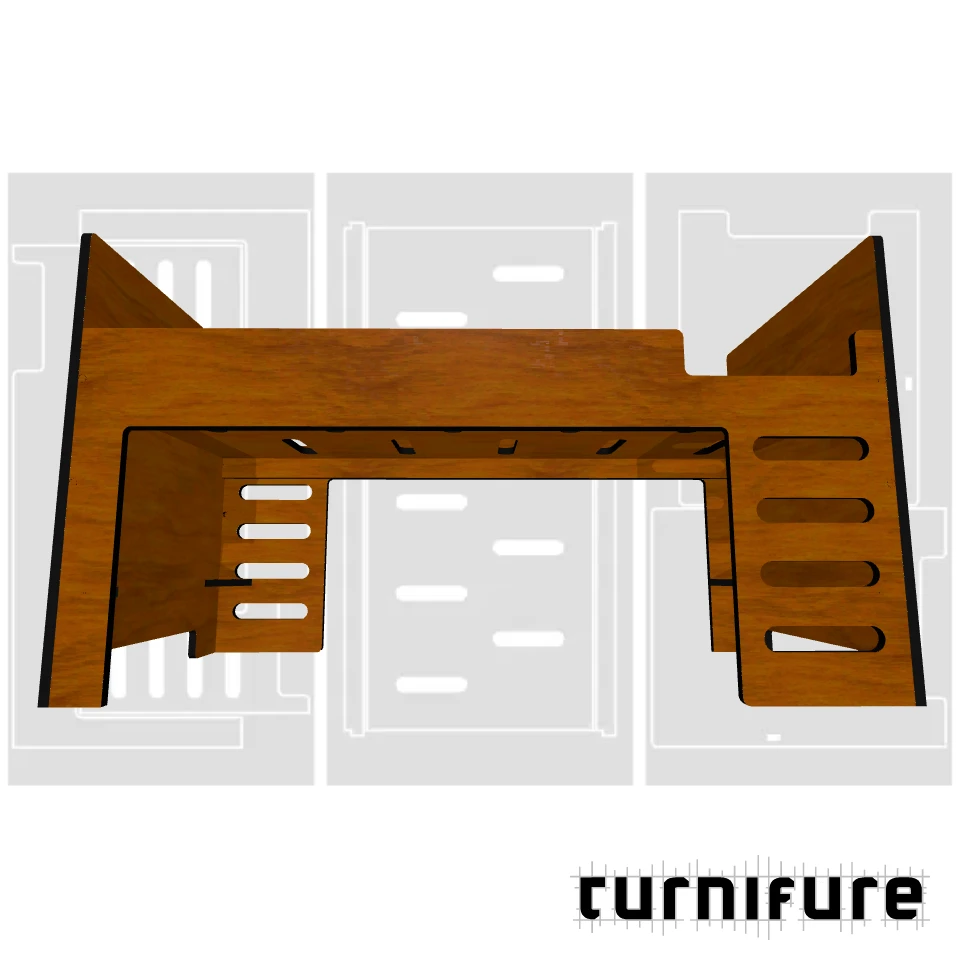 Loft Bed M1 - EU Single Mattress Long (900x2000 mm) - Material: 25 mm