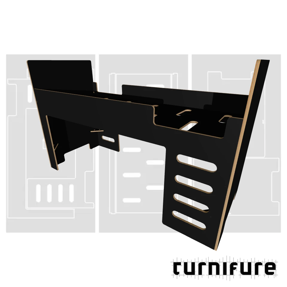 Loft Bed M1 - UK Small Single (750x1900 mm) - Material: 15 mm