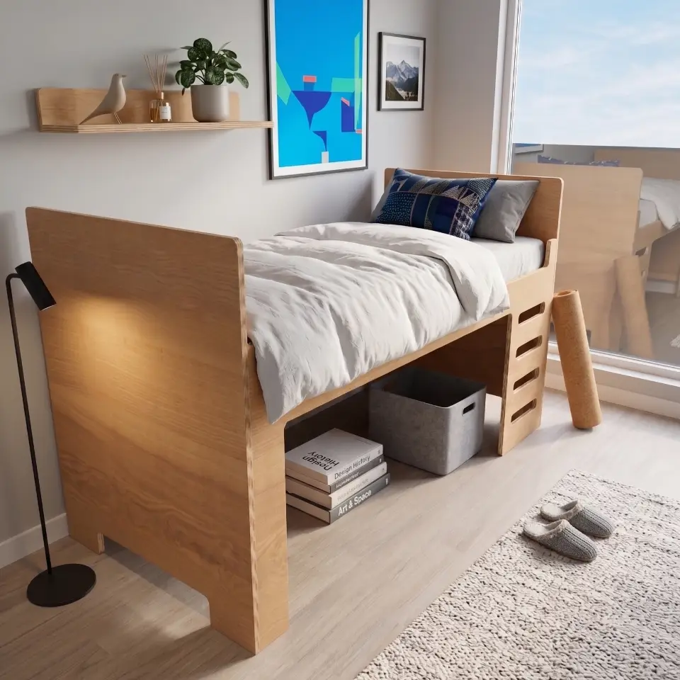 Loft Bed M1 - UK Standard Single (900x1900 mm) - Material: 18 mm