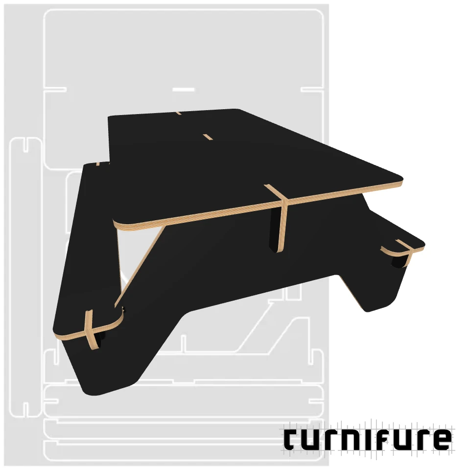 Picnic Table M1 - Large (1 1830x2600 mm board) - Intl - Material: 3/4 in