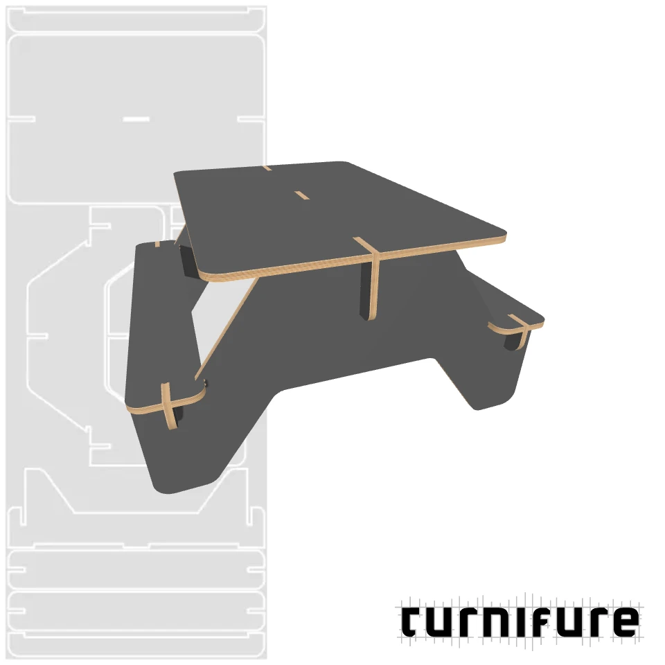 Picnic Table M1 - Large (1 4x10 board) - US - Material: 3/4 in